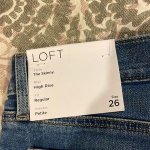 Loft, high-rise skinny jeans, 26 petite